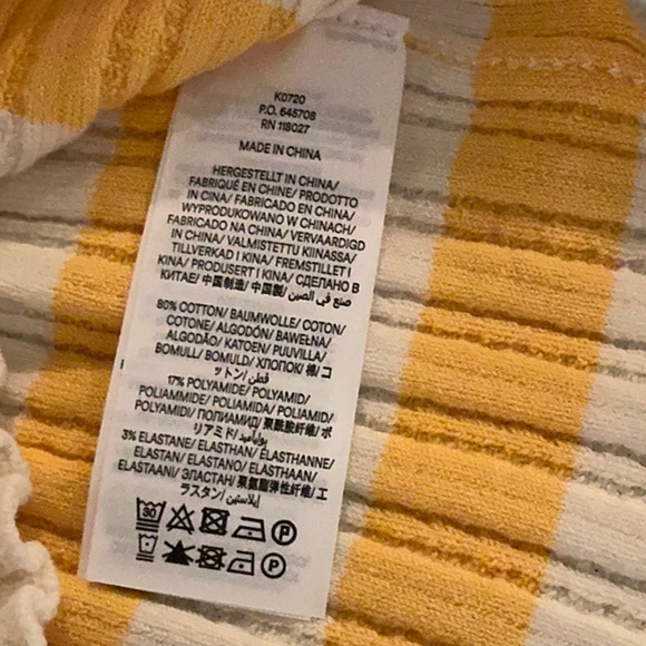 NWOT. Boden Striped V-Neck Knit Top - Picture 3 of 6